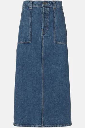 Khaite Genevieve denim maxi skirt
