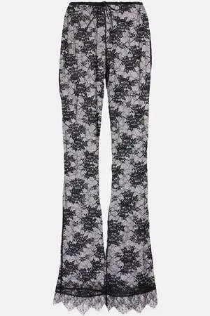 Oseree Lace wide-leg pants