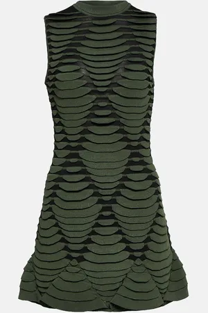 Alaïa Snake-effect knit minidress
