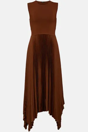 Joseph Dera PlissÃ© midi dress
