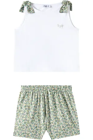 Il gufo Baby cotton-blend T-shirt and pants set