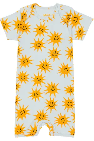 Molo Baby Free printed cotton playsuit