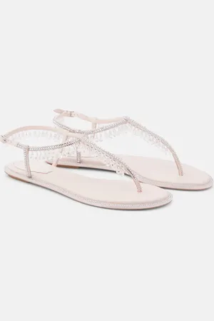 RENE CAOVILLA Chandelier embellished thong sandals