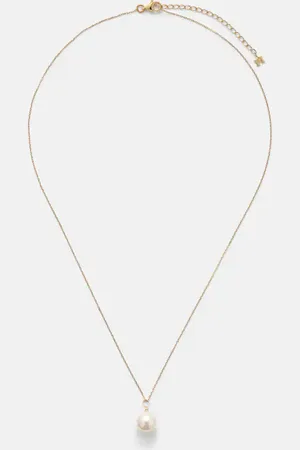 Mateo Dot 14kt necklace with diamond and pearl