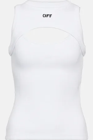 OFF-WHITE Off Stamp cotton cutout tank top