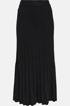 Joseph Ribbed-knit wool midi skirt