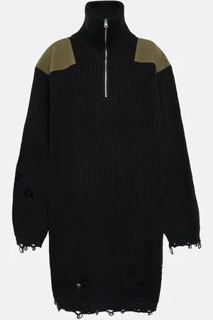 Maison Margiela Cotton and wool sweatshirt dress