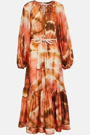 ZIMMERMANN Vacay tie-dye silk midi dress