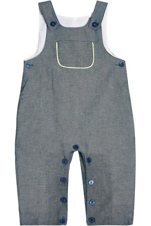 La Coqueta Baby linen and cotton overalls