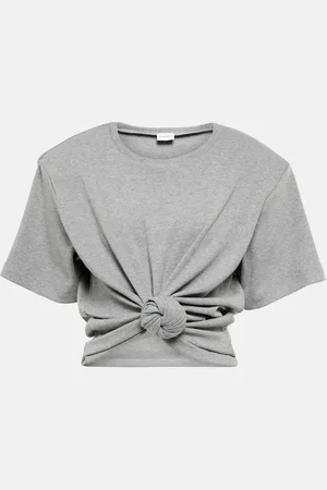 MAGDA BUTRYM Cropped cotton-blend T-shirt