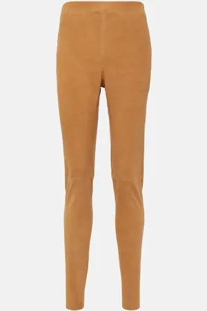 Joseph Mid-rise suede leggings