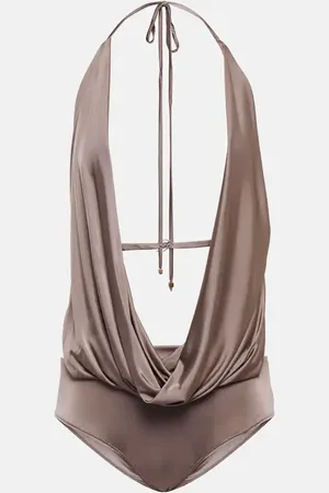 BLUMARINE Halter-neck draped bodysuit