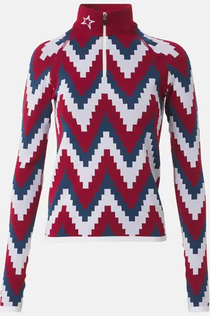 Perfect Moment Chevron jacquard ski top