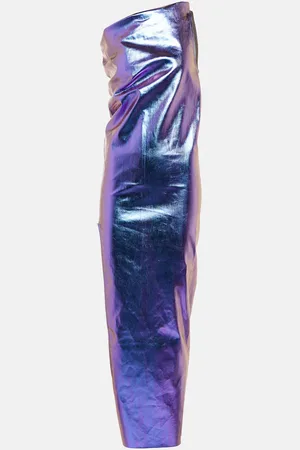 Rick Owens Athena one-shoulder denim maxi dress