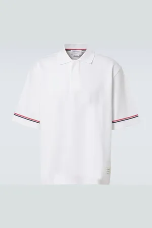 Thom Browne RWB Stripe cotton polo shirt