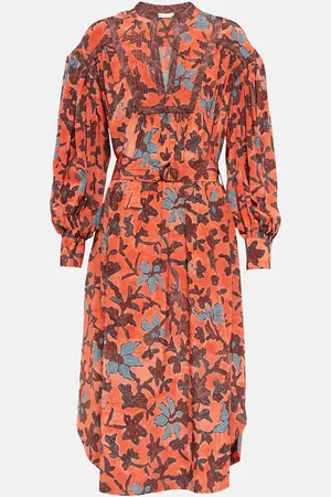 ULLA JOHNSON Taiana floral printed midi dress