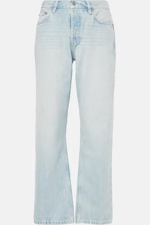 RE/DONE Easy Straight cropped straight jeans