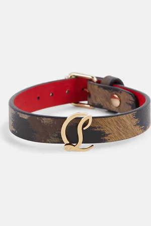 Christian Louboutin CL animal-print leather bracelet
