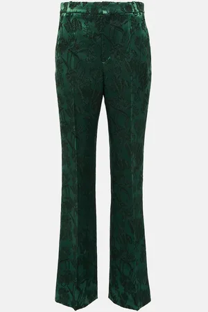 Chloé Jacquard wool and silk slim pants