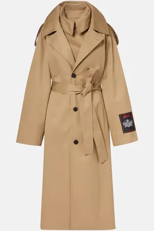 Jean Paul Gaultier Deconstructed cotton twill trench coat
