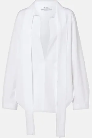 Alaïa Scarf cotton blouse