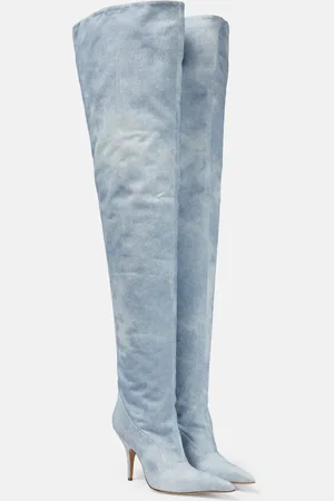 Gia Borghini Gia 33 denim over-the-knee boots