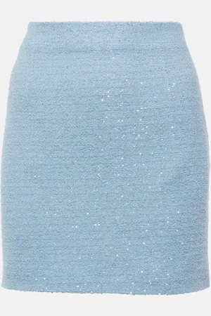 Alessandra Rich Sequined tweed miniskirt
