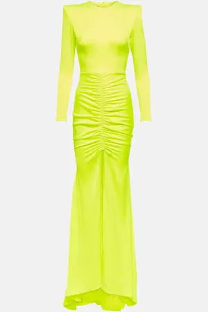 ALEX PERRY Ruched satin gown
