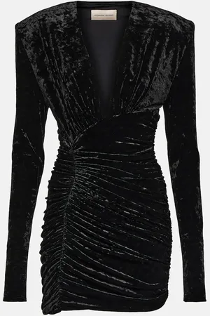 ALEXANDRE VAUTHIER Gathered velvet minidress