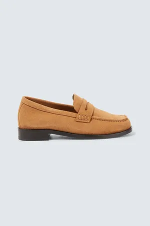 Manolo Blahnik Perry suede penny loafers