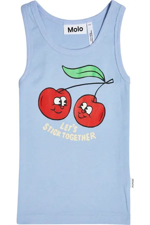 Molo Rosie printed cotton jersey tank top