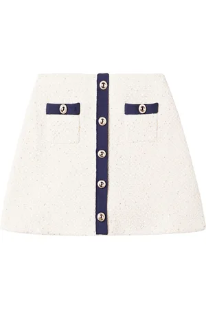 Self-Portrait Sequined tweed skirt