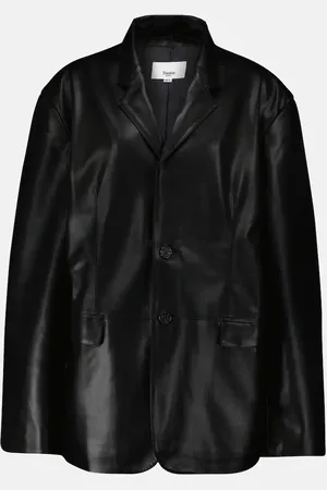 The Frankie Shop Olympia faux leather blazer