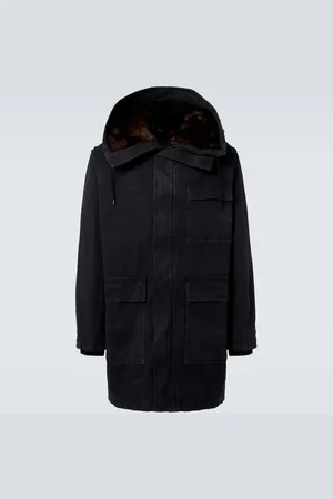 Prada Shearling-trimmed cotton parka
