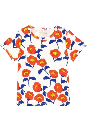 Mini Rodini Flowers cotton jersey T-shirt