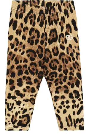 Dolce & Gabbana Baby leopard-print cotton-blend leggings