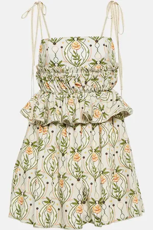 Agua by Agua Bendita Salvador Lunar printed poplin minidress