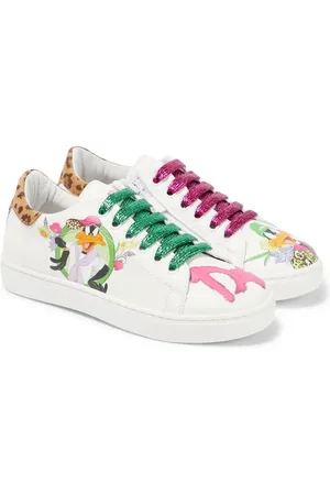 MONNALISA Daffy Duck leather sneakers