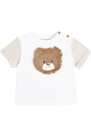 MONNALISA Baby bear-appliquÃ© cotton T-shirt