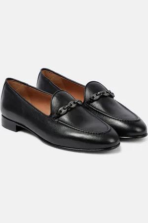 Aquazzura Tasslimo embellished leather loafers