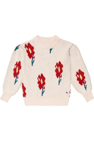 Bobo Choses Floral intarsia sweater