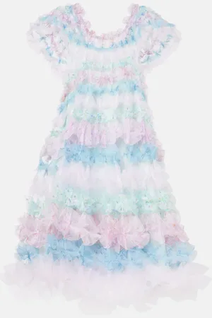SUSAN FANG Air-Flower floral tulle midi dress