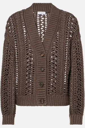 Brunello Cucinelli Open-knit cotton cardigan