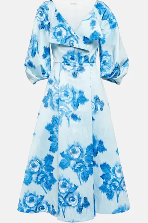 EMILIA WICKSTEAD Gabby floral taffeta faille midi dress