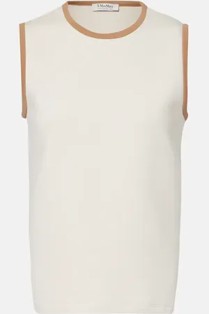 Max Mara Ori cotton-blend tank top