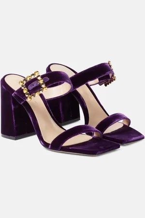 Gianvito Rossi Wondy embellished velvet mules