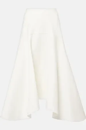 Plan C Cotton-blend midi skirt