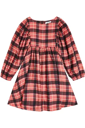 Molo Caly checked cotton-blend dress