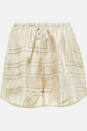 Totême Logo silk shorts