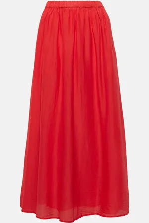 Velvet Mariela cotton and silk maxi skirt